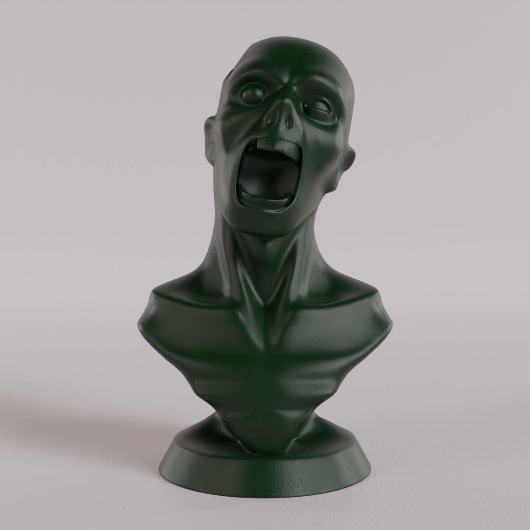 fracasso zumbi morto arte escultura 3D print model - Mito3D