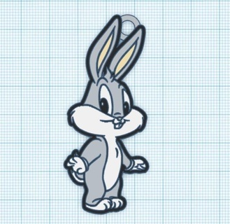 buster bunny keychain tiny toon adventures 3d printing stl file fanart personalized gift collectable do-it-yourself project key decoration 3d print model - Mito3D