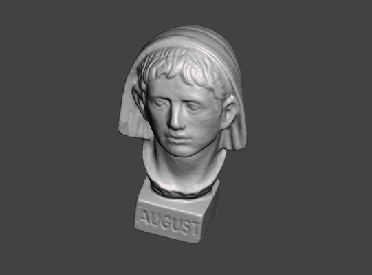 busto agosto roma romano réplica digitalização 3d print model - Mito3D