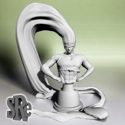 busto cazador x arte x killua alluka zoldyck hxh hisoka kurapika neferpitou freecss mériem chrollo lucilfer 3d print model - Mito3D