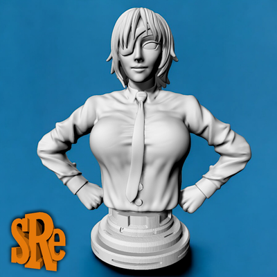 busto himeno motosierra hombre arte respeto denji makima aki hayakawa hirokazu arai kobeni higashiyama kishibe 3d print model - Mito3D