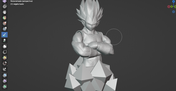 busto vegeta Drago palla busti escultura principiante Goku gohan 3d print model - Mito3D