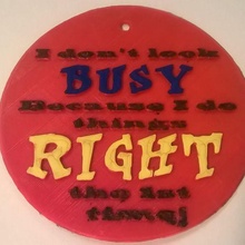 busy time sign not busy first time sign silly funny 3d print model - Mito3D