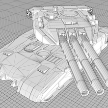 butcherbird mtis game american mecha scifi 6mm tank heavy battletech shreck 3d print model - Mito3D