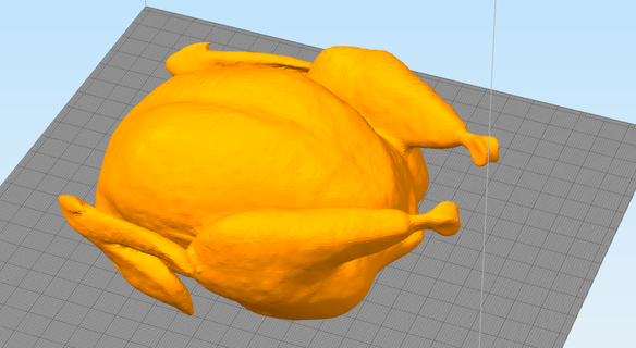 butchered slaughtered chicken pollo carneado faenado Home turkey ave bird roasted asado 3d print model - Mito3D