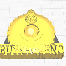 butrague real madrid keychain realmadrid key shield butragueno tire 3d print model - Mito3D