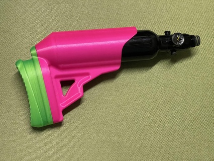 culo azione 50mm hp bottiglia pistola ad aria paintball alto pressione calciolo 3d print model - Mito3D