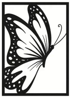 papillons 1 2 3 art mur tatouage 3d print model - Mito3D