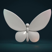 farfalla insetto gioielli fascino ciondolo ali astratto 3d print model - Mito3D