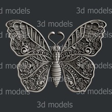 butterfly 3dmodels printer art bones magic artcam aspire vcarve 3d print model - Mito3D