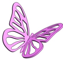 mariposa animal decoración 3d print model - Mito3D