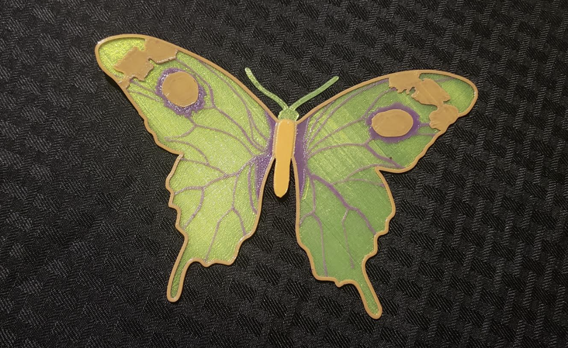 butterfly art 3D print model - Mito3D