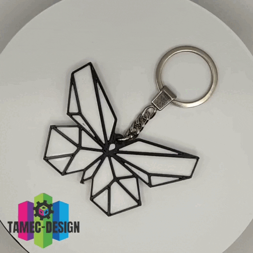 farfalla gioielleria animale giocattolo portachiavi insetto 3D print model - Mito3D