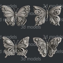 Schmetterling Kunst vcarve Sie Streben artcam magic Knochen Drucker 3dmodels 3d print model - Mito3D