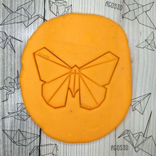butterfly - origami cookie cutter cutting plate fondant 8cm home mahjong household house tropical palm dwelling gingerbread ginger luncheon biscuits kitchenware printable cakes 3d printing dining cooky cookiecutter 3dprint biscuit kitchen place 3d print model - Mito3D