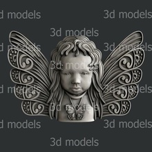 butterfly angel 3dmodels printer art bones magic artcam aspire vcarve 3d print model - Mito3D