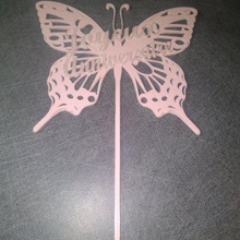 Schmetterlings-Geburtstags-Kuchen-Dekoration home Dekoration Kuchen Jubiläum Schmetterling 3d print model - Mito3D