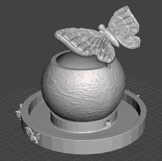 butterfly bloom planter 3d print model - Mito3D