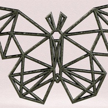 papillon de art le les formes géométriques collection des animaux géométriques, forme géométrique g om trique 3d print model - Mito3D