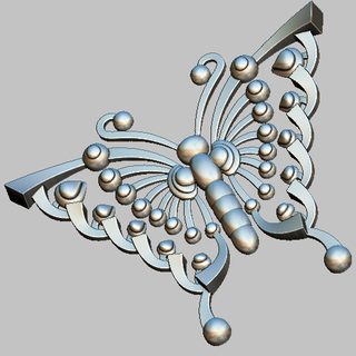 kelebek stl obj uçmak logo böcek yusufçuk 2d 3d tasarım 3d print model - Mito3D