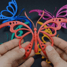 borboleta grampo flexi flexível posable ligação links brinquedo articulado fábrica dardo sapo inquietação impressão in colocar 3d print model - Mito3D