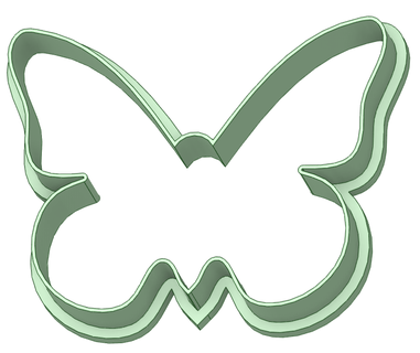 butterfly contour 85x70 cookie cutter butterfly contour 85x70 cookie cutter  3d print model - Mito3D