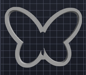 butterfly cookie cutter 3d print model - Mito3D