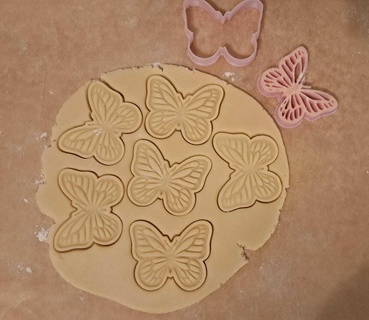 butterfly cookie cutter embosser cute decor fondant 3d print model - Mito3D