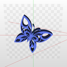 butterfly design insect art 3d print model - Mito3D