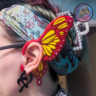 mariposa oído brazalete accesorio joyería joya accesorios 3d print model - Mito3D