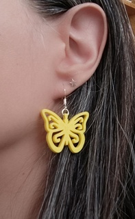 butterfly earrings cult pendant fashion complements jewel jewelry accessories costume gift woman 3d print model - Mito3D