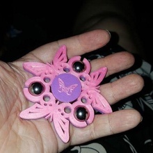 butterfly fidget cap growe41's spinner toy 3d print model - Mito3D