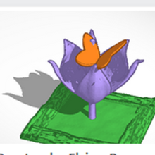mariposa de la flor art decorativos casa modo niza 3d print model - Mito3D