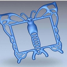 butterfly frame photo home office 3d print model - Mito3D