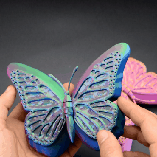 borboleta joalheria caixa presente jóias decoração arte segredo 3d print model - Mito3D
