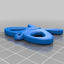 Schmetterling Schlüssel Kette Ohrhörer Halter Unterstützung Werkzeug 3d Drucken 3d print model - Mito3D