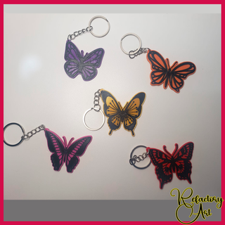 butterfly key rings pack 3d print model - Mito3D