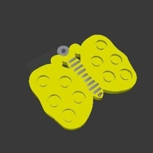 butterfly keychain mouse 3d print model - Mito3D