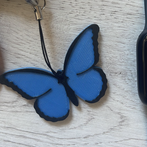 butterfly keychain 3D print model - Mito3D
