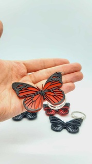 butterfly keychain 3d print model - Mito3D