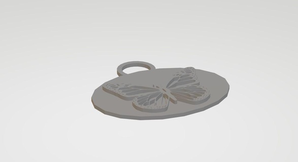 butterfly keychain 3d butterfly keychain necklace  3d print model - Mito3D