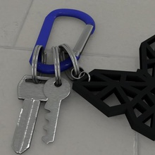 kelebek Anahtarlık takı anahtar halkası poly düşük lopoly geometrik 3d print model - Mito3D