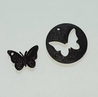 butterfly keychain share animals pendant couples valentine's day lovers friendship 3d print model - Mito3D