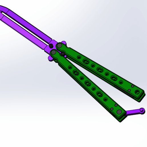 canivete butterfly faca balisong facas 3D print model - Mito3D