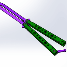 butterfly knife balisong knives 3d print model - Mito3D