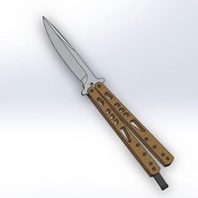borboleta faca gadget Projeto canivete 3d print model - Mito3D