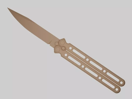 butterfly knife toy 3d print model - Mito3D