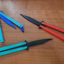 butterfly knife trainer gioco giocattolo 3d print model - Mito3D