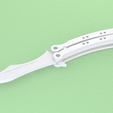 butterfly knife molto bene i trucchi gadget 3d print model - Mito3D