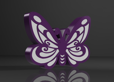 papillon lampe insecte vol oiseau fleur cadre Nom brillant leds Maewenn éclairage signe 3d print model - Mito3D